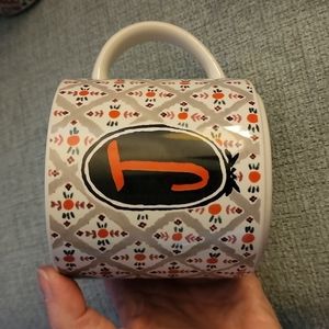 Anthropologie Jo Pink "J" Monogram Stoneware Mug